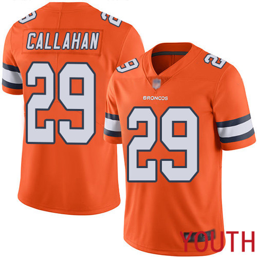 Youth Denver Broncos #29 Bryce Callahan Limited Orange Rush Vapor Untouchable Football NFL Jersey